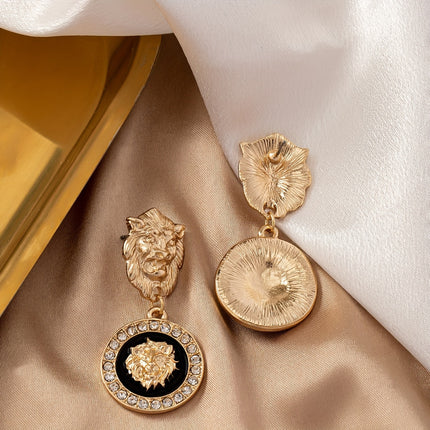 Elegant Lion Head Dangle Earrings