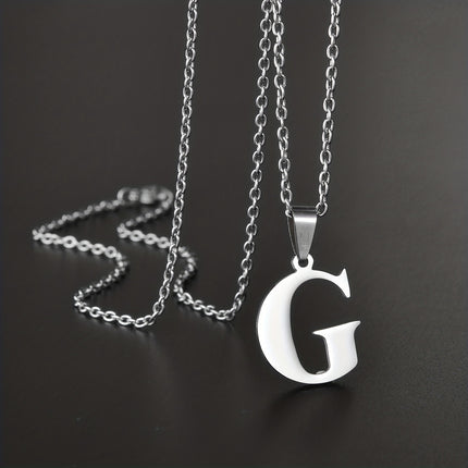 Minimalist Alphabet Stainless Steel Necklace