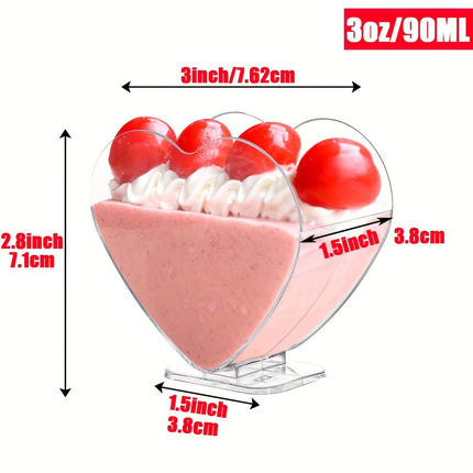20 Pcs 3 Oz Plastic Mini Dessert Cup