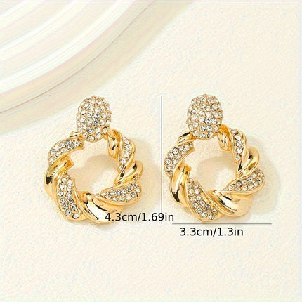 Sparkling Twist Dangle Earrings
