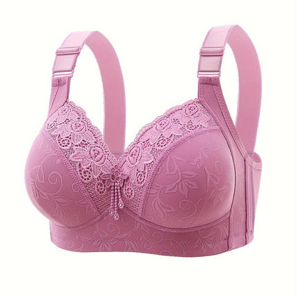 Contrast Lace Push-Up Bra