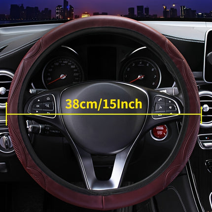 Premium Faux Leather Steering Wheel Cover - Anti-Slip Style