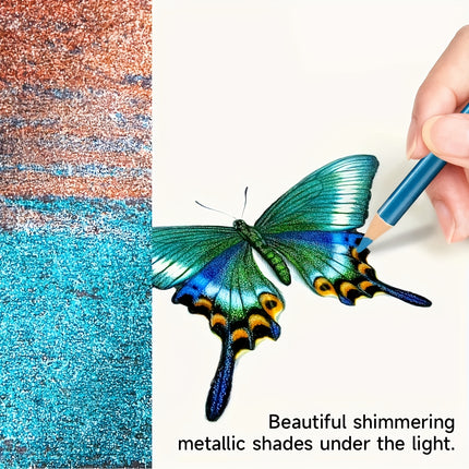 Kalour Metallic Colored Pencils Set