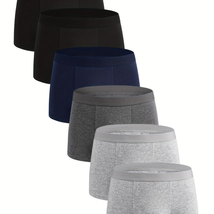4-12pcs Men's Cotton Stretch Boxer Briefs