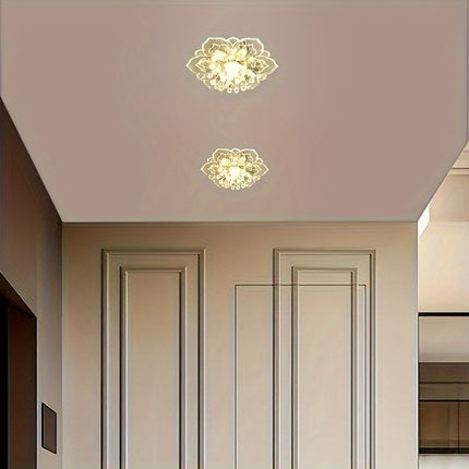 Modern Crystal Petals LED Ceiling Light - Elegant Indoor Fixture