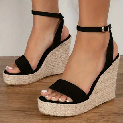 Stylish Espadrille Hidden Wedge Sandals