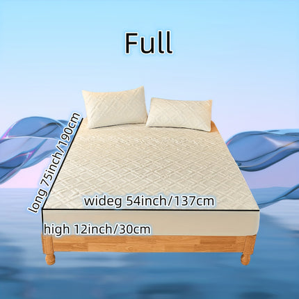 3pcs Waterproof Solid Fitted Sheet Set - 360° Coverage