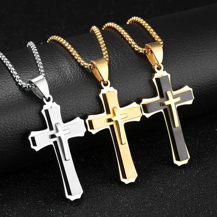 Classic Religious Cross Pendant Necklace