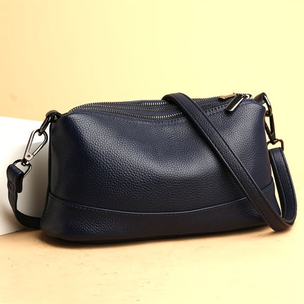Elegant Red Leather Crossbody Bag