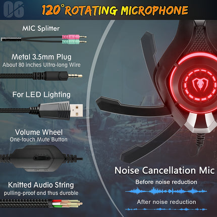 Gaming Headset – Immersive Sound & Noise Cancelling - Monti Bargains