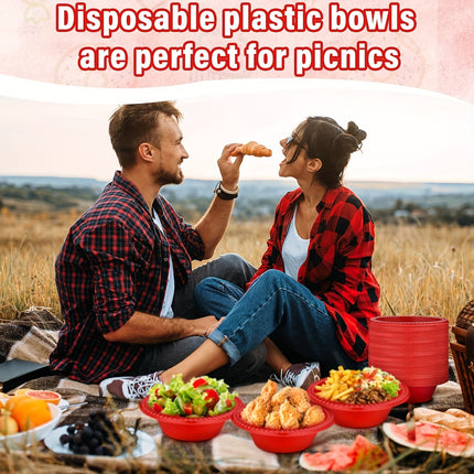 30/10 Pack High-Index Plastic Geometric Pattern Bowls