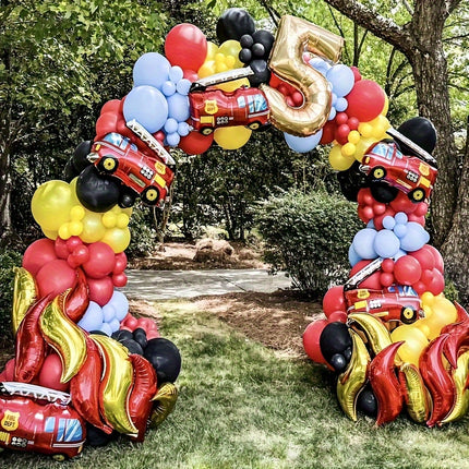 Firefighter Balloon Garland Kit for Rescue-Themed Parties
