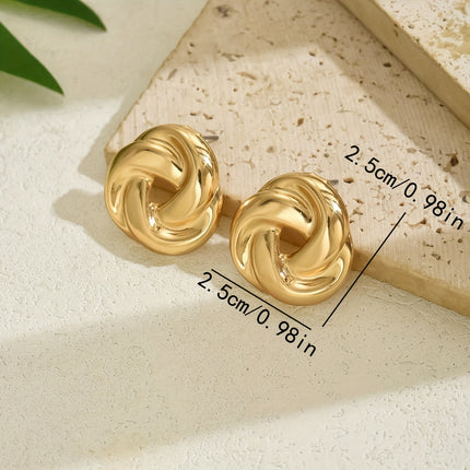 Golden-Tone Spiral Hoop Earrings