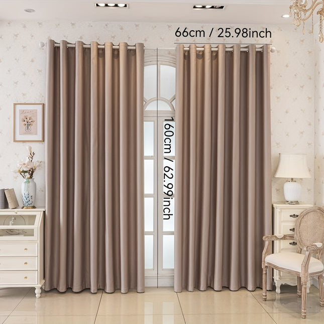 Elegant Beige Blackout Curtains