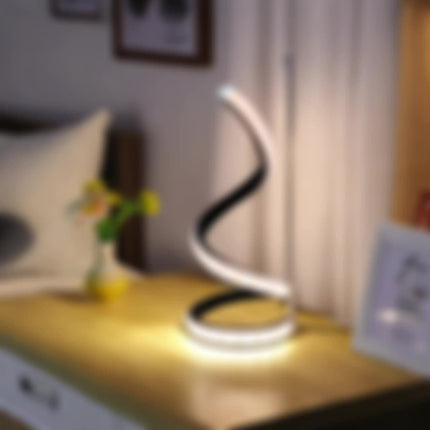 Modern Spiral LED Desk Lamp - Dimmable & Adjustable