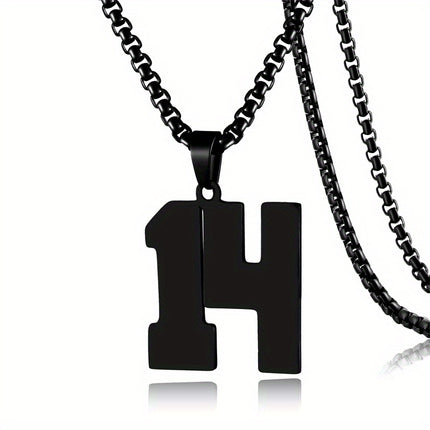 Men's Sports Number Pendant Necklace