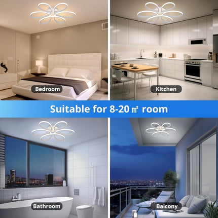 Flower Shape LED Ceiling Light – Modern Flush Mount Chandelier