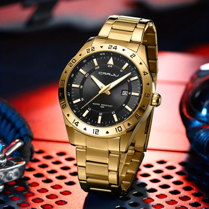 Stylish Steel Strap Calendar Watch