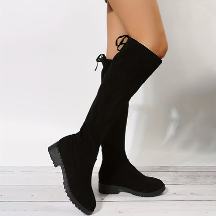 Women's Lace-Up High Knee Boots