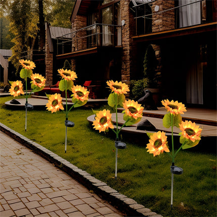 Solar Sunflower Lights - Elegant Garden Glow