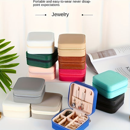 Stylish Faux Leather Jewelry Organizer