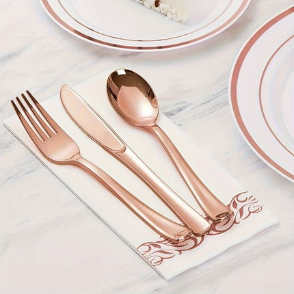 100pcs Elegant Disposable Linen-Feel Napkins