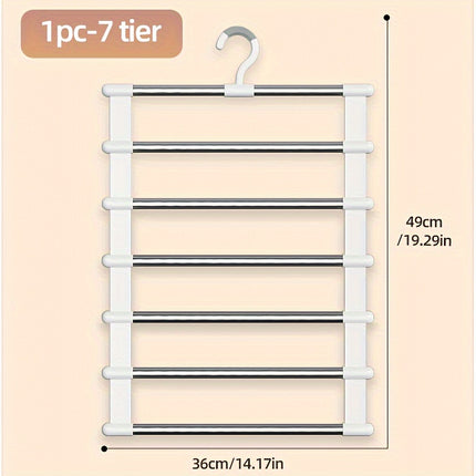 7-Tier Aluminum Pants Hanger Organizer