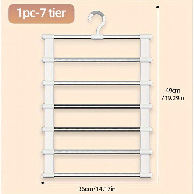 7-Tier Aluminum Pants Hanger Organizer