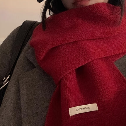 Luxurious 100% Pure Wool Knit Scarf