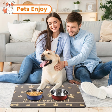 Quick-Dry Absorbent Dog Feeding Mat – Non-Slip & Stain-Resistant - Monti Bargains