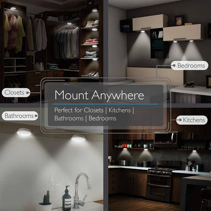 Smart Wireless LED Under-Cabinet Lights with Remote