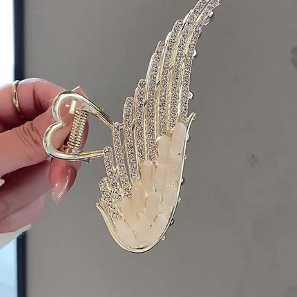 Elegant Angel Wing Hair Claw Clip
