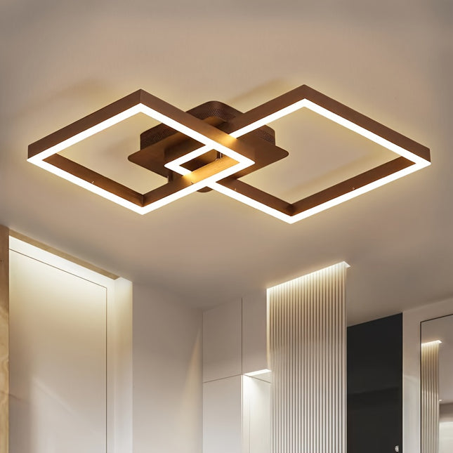 Modern Square LED Ceiling Lamp – Warm White Light