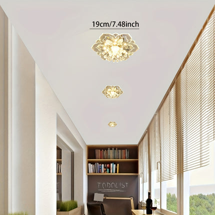 Modern Crystal Petals LED Ceiling Light - Elegant Indoor Fixture