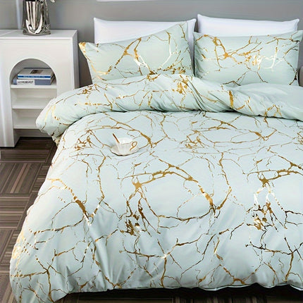 Soft Bronzing Duvet Cover Set - 3pcs, Elegant Comfort