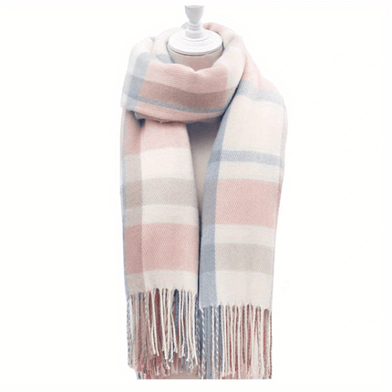 Cozy British-Inspired Plaid Winter Scarf