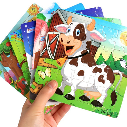 20-Piece Wooden Jigsaw Puzzles – Fun Learning for Kids! - Monti Bargains
