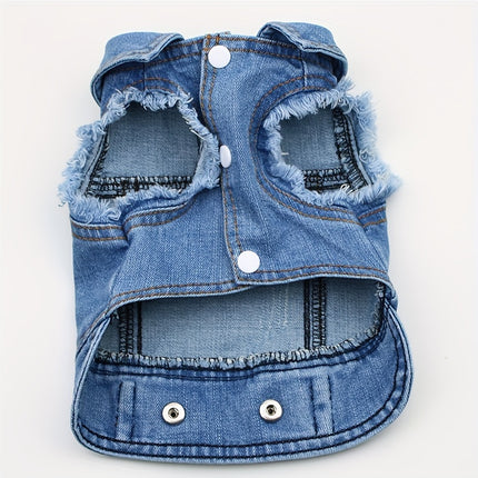 Stylish Dog Denim Vest - Monti Bargains