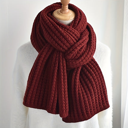 Luxurious Geometric Knit Winter Scarf