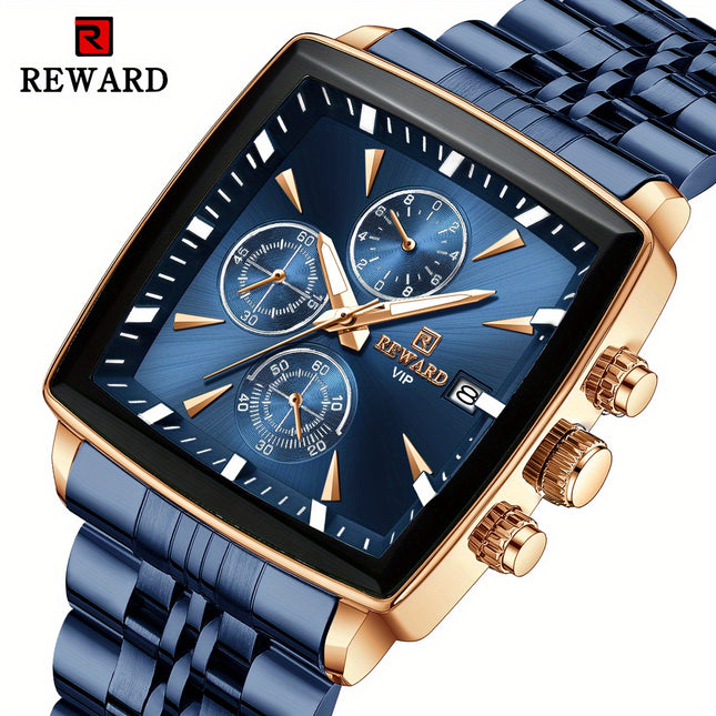 Luxury Blue Rectangle Quartz Watch