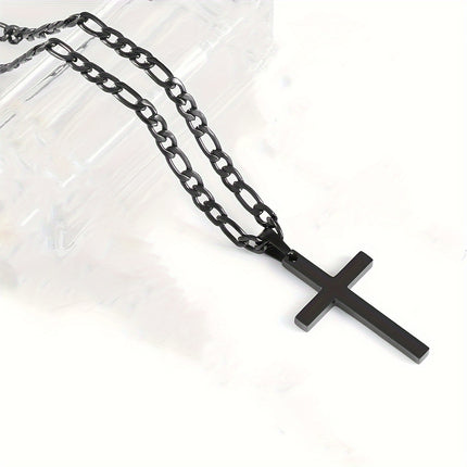 Stainless Steel Men's Cross Necklace