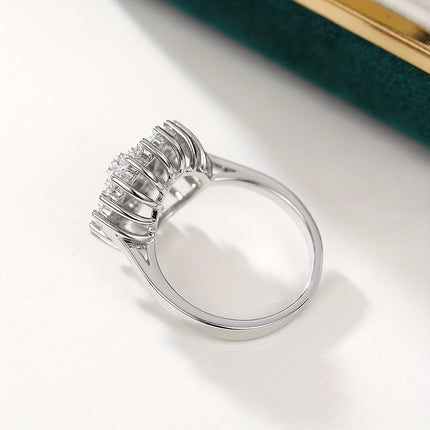 Lotus Zirconia Flower Ring