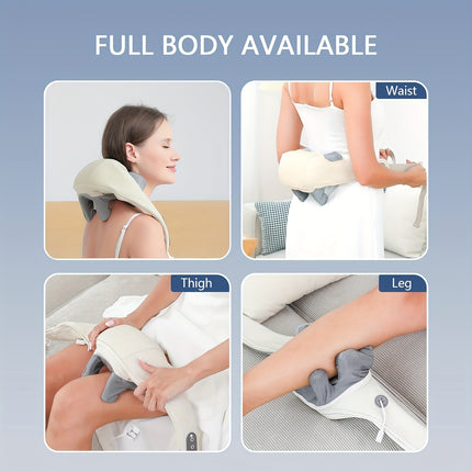 3D Neck Massager with Heat - Deep Tissue Relief at Home