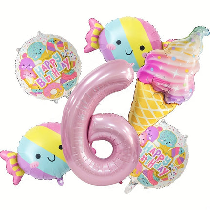 Birthday Party Decorations 81.28 cm Pink Number Balloons