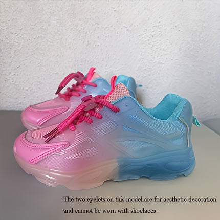 Glowing Two-Tone Athletic Shoes