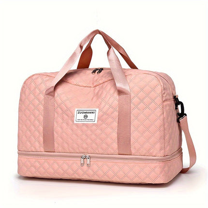 Argyle Pattern Large Capacity Duffle Bag
