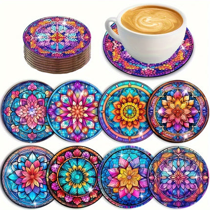 Mandala Diamond Art Coaster Set