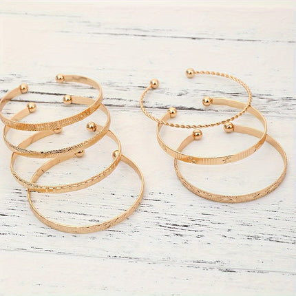 Vintage Ethnic Stacked Bracelet Set