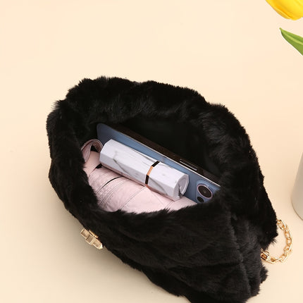 Casual Faux Fur Crossbody Bag