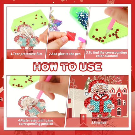 20pcs DIY Christmas Keychain Kit